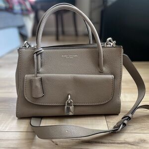 Marc Jacobs taupe Leather lock that leather tote Satchel
